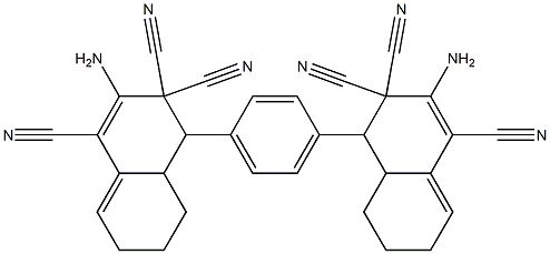 2-amino-4-[4-(3-amino-2,2,4-tricyano-1,2,6,7,8,8a-hexahydro-1-naphthalenyl)phenyl]-4a,5,6,7-tetrahydro-1,3,3(4H)-naphthalenetricarbonitrile 结构式