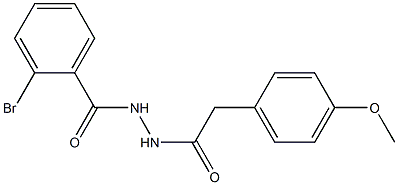 2-bromo-N'-[2-(4-methoxyphenyl)acetyl]benzohydrazide,,结构式
