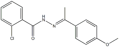 2-chloro-N'-[(E)-1-(4-methoxyphenyl)ethylidene]benzohydrazide Structure