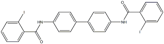 2-iodo-N-{4'-[(2-iodobenzoyl)amino][1,1'-biphenyl]-4-yl}benzamide 结构式
