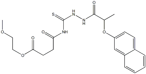  2-methoxyethyl 4-[({2-[2-(2-naphthyloxy)propanoyl]hydrazino}carbothioyl)amino]-4-oxobutanoate