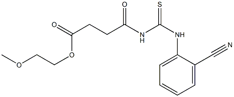 2-methoxyethyl 4-{[(2-cyanoanilino)carbothioyl]amino}-4-oxobutanoate