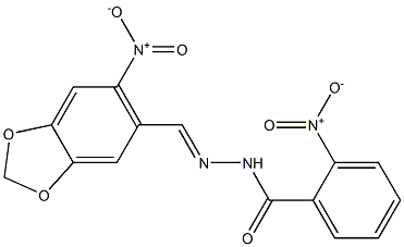 2-nitro-N'-[(E)-(6-nitro-1,3-benzodioxol-5-yl)methylidene]benzohydrazide Structure