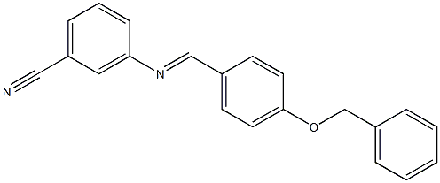 3-({(E)-[4-(benzyloxy)phenyl]methylidene}amino)benzonitrile 结构式