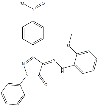  3-(4-nitrophenyl)-1-phenyl-1H-pyrazole-4,5-dione 4-[N-(2-methoxyphenyl)hydrazone]