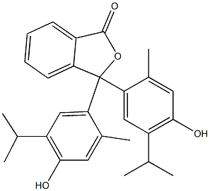 3,3-bis(4-hydroxy-5-isopropyl-2-methylphenyl)-2-benzofuran-1(3H)-one 结构式