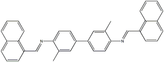 N-(3,3'-dimethyl-4'-{[(E)-1-naphthylmethylidene]amino}[1,1'-biphenyl]-4-yl)-N-[(E)-1-naphthylmethylidene]amine,,结构式