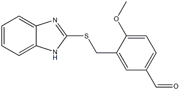 3-[(1H-benzimidazol-2-ylsulfanyl)methyl]-4-methoxybenzaldehyde Structure