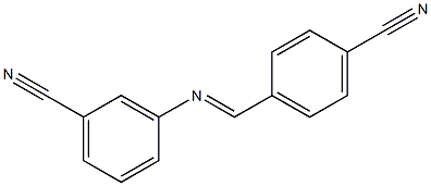 3-{[(E)-(4-cyanophenyl)methylidene]amino}benzonitrile Struktur