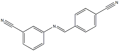 3-{[(E)-(4-cyanophenyl)methylidene]amino}benzonitrile Structure