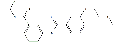 3-{[3-(2-ethoxyethoxy)benzoyl]amino}-N-isopropylbenzamide 化学構造式