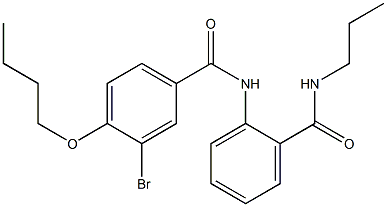 3-bromo-4-butoxy-N-{2-[(propylamino)carbonyl]phenyl}benzamide Struktur