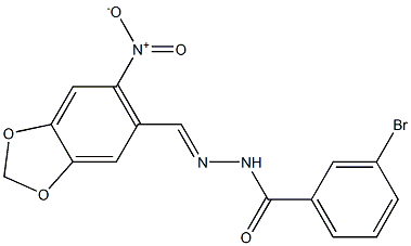  3-bromo-N'-[(E)-(6-nitro-1,3-benzodioxol-5-yl)methylidene]benzohydrazide