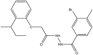 3-bromo-N'-{2-[2-(sec-butyl)phenoxy]acetyl}-4-methylbenzohydrazide