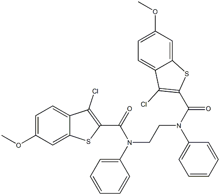 3-chloro-N-(2-{[(3-chloro-6-methoxy-1-benzothiophen-2-yl)carbonyl]anilino}ethyl)-6-methoxy-N-phenyl-1-benzothiophene-2-carboxamide|