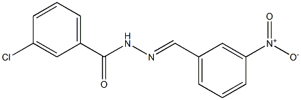 3-chloro-N'-[(E)-(3-nitrophenyl)methylidene]benzohydrazide 化学構造式