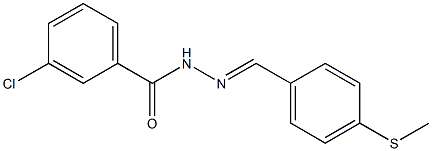 3-chloro-N'-{(E)-[4-(methylsulfanyl)phenyl]methylidene}benzohydrazide