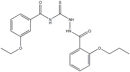 3-ethoxy-N-{[2-(2-propoxybenzoyl)hydrazino]carbothioyl}benzamide