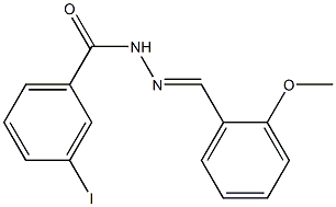 3-iodo-N'-[(E)-(2-methoxyphenyl)methylidene]benzohydrazide Struktur