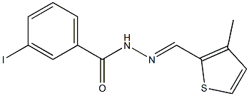 3-iodo-N'-[(E)-(3-methyl-2-thienyl)methylidene]benzohydrazide 化学構造式