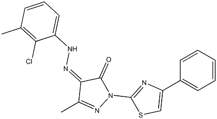  3-methyl-1-(4-phenyl-1,3-thiazol-2-yl)-1H-pyrazole-4,5-dione 4-[N-(2-chloro-3-methylphenyl)hydrazone]