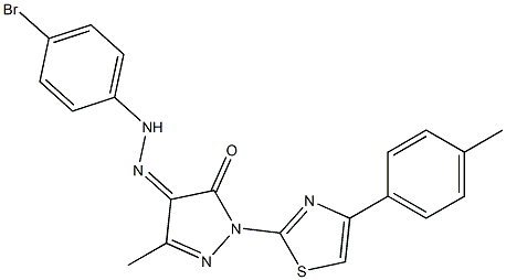 3-methyl-1-[4-(4-methylphenyl)-1,3-thiazol-2-yl]-1H-pyrazole-4,5-dione 4-[N-(4-bromophenyl)hydrazone]|