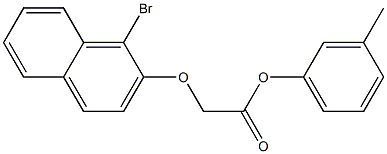 3-methylphenyl 2-[(1-bromo-2-naphthyl)oxy]acetate Struktur