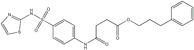 3-phenylpropyl 4-oxo-4-{4-[(1,3-thiazol-2-ylamino)sulfonyl]anilino}butanoate|