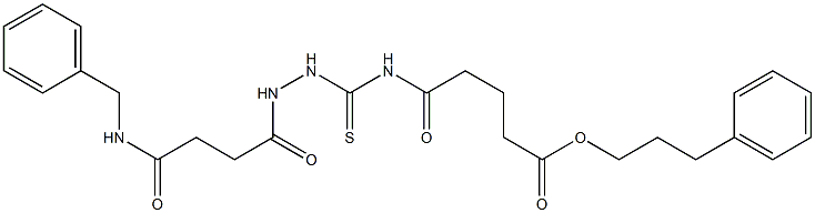 3-phenylpropyl 5-[({2-[4-(benzylamino)-4-oxobutanoyl]hydrazino}carbothioyl)amino]-5-oxopentanoate,,结构式