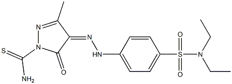  4-((Z)-2-{4-[(diethylamino)sulfonyl]phenyl}hydrazono)-3-methyl-5-oxo-1H-pyrazole-1(5H)-carbothioamide