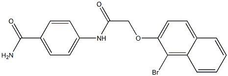 4-({2-[(1-bromo-2-naphthyl)oxy]acetyl}amino)benzamide,,结构式