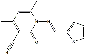 4,6-dimethyl-2-oxo-1-{[(E)-2-thienylmethylidene]amino}-1,2-dihydro-3-pyridinecarbonitrile