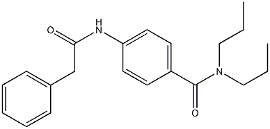 4-[(2-phenylacetyl)amino]-N,N-dipropylbenzamide 结构式