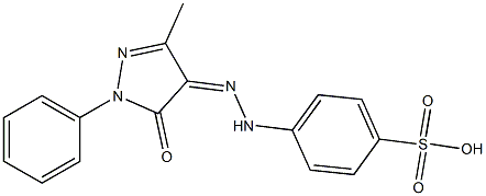 4-[2-(3-methyl-5-oxo-1-phenyl-1,5-dihydro-4H-pyrazol-4-ylidene)hydrazino]benzenesulfonic acid Struktur