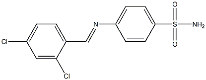 4-{[(E)-(2,4-dichlorophenyl)methylidene]amino}benzenesulfonamide Structure