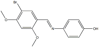 4-{[(E)-(5-bromo-2,4-dimethoxyphenyl)methylidene]amino}phenol|