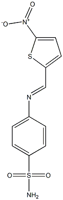 4-{[(E)-(5-nitro-2-thienyl)methylidene]amino}benzenesulfonamide Structure