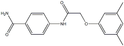 4-{[2-(3,5-dimethylphenoxy)acetyl]amino}benzamide 结构式