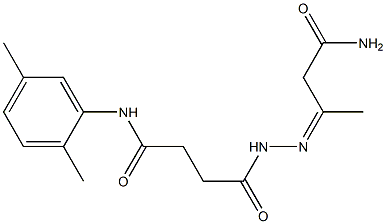 4-{2-[(Z)-3-amino-1-methyl-3-oxopropylidene]hydrazino}-N-(2,5-dimethylphenyl)-4-oxobutanamide Structure