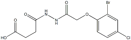 4-{2-[2-(2-bromo-4-chlorophenoxy)acetyl]hydrazino}-4-oxobutanoic acid Structure