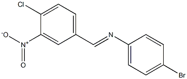 N-(4-bromophenyl)-N-[(E)-(4-chloro-3-nitrophenyl)methylidene]amine Structure