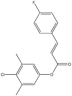 4-chloro-3,5-dimethylphenyl (E)-3-(4-fluorophenyl)-2-propenoate 结构式