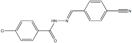 4-chloro-N'-[(E)-(4-cyanophenyl)methylidene]benzohydrazide Struktur