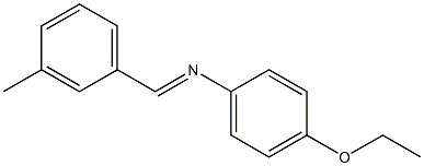 N-(4-ethoxyphenyl)-N-[(E)-(3-methylphenyl)methylidene]amine,,结构式