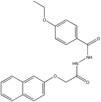 4-ethoxy-N'-[2-(2-naphthyloxy)acetyl]benzohydrazide 结构式