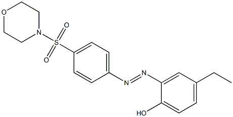 4-ethyl-2-{(E)-2-[4-(4-morpholinylsulfonyl)phenyl]diazenyl}phenol Structure
