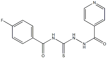 4-fluoro-N-[(2-isonicotinoylhydrazino)carbothioyl]benzamide 结构式