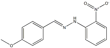 4-methoxybenzaldehyde N-(2-nitrophenyl)hydrazone,,结构式