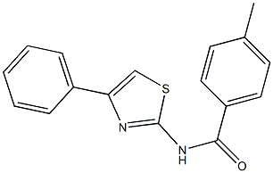 4-methyl-N-(4-phenyl-1,3-thiazol-2-yl)benzamide Struktur