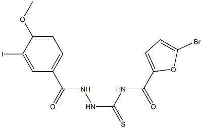 5-bromo-N-{[2-(3-iodo-4-methoxybenzoyl)hydrazino]carbothioyl}-2-furamide